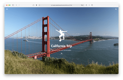 Screenshot of homepage