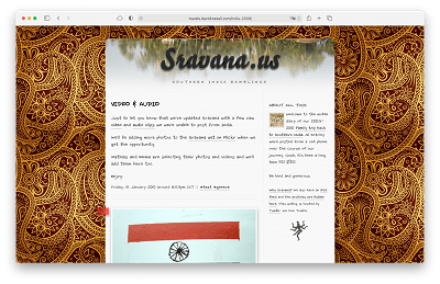 Screenshot of homepage