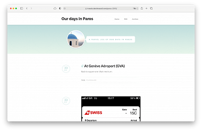 Screenshot of homepage