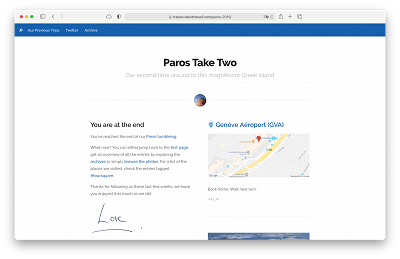 Screenshot of homepage