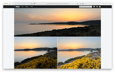 Flickr album page