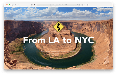 Screenshot of homepage